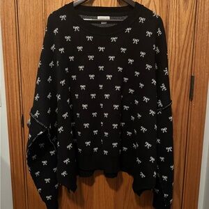 Black & White Bow Sweater